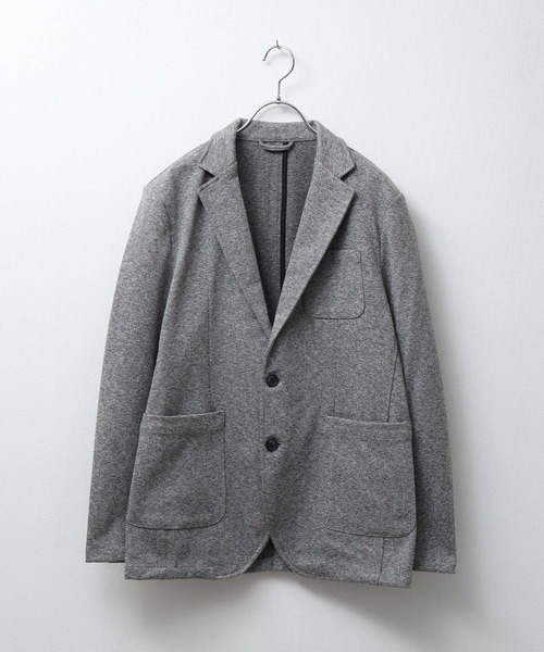 ZIP FIVE(ジップファイブ)の「杢ニットカツラギ2Bジャケット(テーラードジャケット・メンズ・ネイビー/グレー/チャコール・LARGE/SMALL/MEDIUM/X-LARGE)」の1枚目の写真