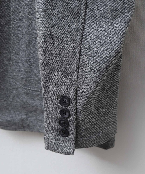 ZIP FIVE(ジップファイブ)の「杢ニットカツラギ2Bジャケット(テーラードジャケット・メンズ・ネイビー/グレー/チャコール・LARGE/SMALL/MEDIUM/X-LARGE)」の5枚目の写真