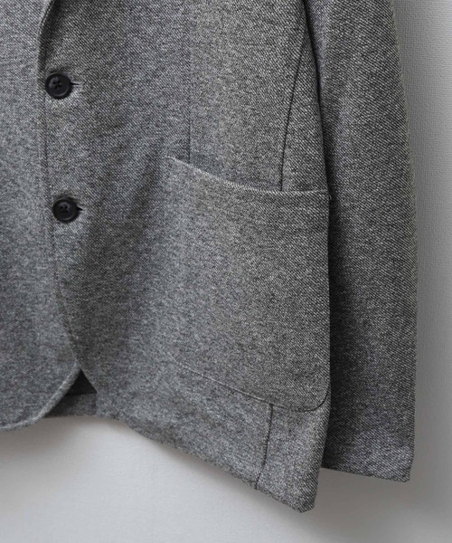 ZIP FIVE(ジップファイブ)の「杢ニットカツラギ2Bジャケット(テーラードジャケット・メンズ・ネイビー/グレー/チャコール・LARGE/SMALL/MEDIUM/X-LARGE)」の6枚目の写真