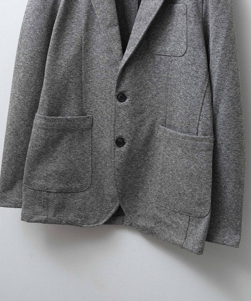 ZIP FIVE(ジップファイブ)の「杢ニットカツラギ2Bジャケット(テーラードジャケット・メンズ・ネイビー/グレー/チャコール・LARGE/SMALL/MEDIUM/X-LARGE)」の9枚目の写真