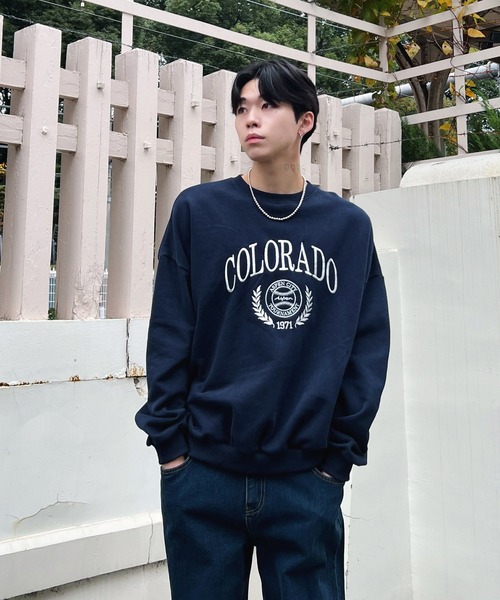 Figments（フィグメンツ）の「【裏起毛】COLORADOスウェット（スウェット・レディース・杢グレー/ネイビー・FREE）」の13枚目の写真