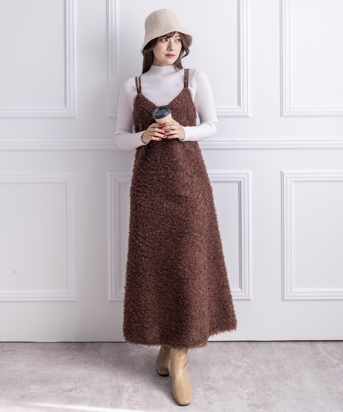 clear（クリア）の「フリンジ素材キャミワンピース（ワンピース・レディース・ベージュ/ブラウン・F）」の18枚目の写真