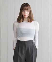 H　BEAUTY&YOUTH UNITED ARROWS | ＜H＞SHEER CREW NECK PULLOVER/カットソー(Tシャツ/カットソー)