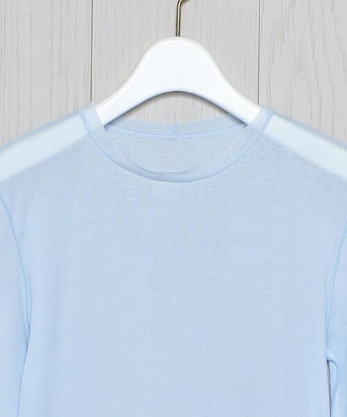 H　BEAUTY&YOUTH UNITED ARROWS（エイチビューティーアンドユースユナイテッドアローズ）の「＜H＞SHEER CREW NECK PULLOVER/カットソー（Tシャツ/カットソー・レディース・ホワイト/ライトブルー/ブラック・FREE）」の9枚目の写真