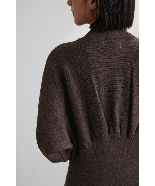 STYLEMIXER（スタイルミキサー）の「ウエストギャザーニットワンピース（ワンピース・レディース・ブラウン/ブラック・SMALL/MEDIUM）」の18枚目の写真