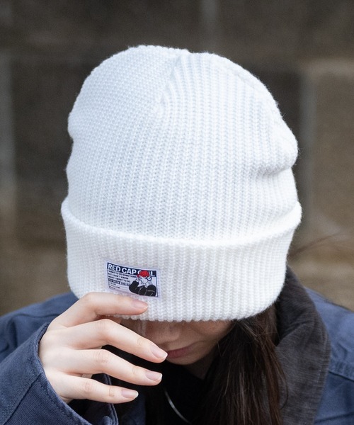 Red Cap Girl（レッドキャプガール）の「【a-r】〔Red Cap Girl/レッドキャップガール〕RCGタグ ローゲージニットキャップ（ニットキャップ/ビーニー・メンズ・ネイビー/ブラック/ワイン/ベージュ/ホワイト/グレー/マスタード/オレンジ/ブラウン・FREE）」の20枚目の写真