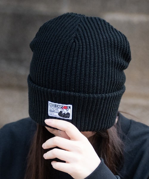 Red Cap Girl（レッドキャプガール）の「【a-r】〔Red Cap Girl/レッドキャップガール〕RCGタグ ローゲージニットキャップ（ニットキャップ/ビーニー・メンズ・ネイビー/ブラック/ワイン/ベージュ/ホワイト/グレー/マスタード/オレンジ/ブラウン・FREE）」の21枚目の写真