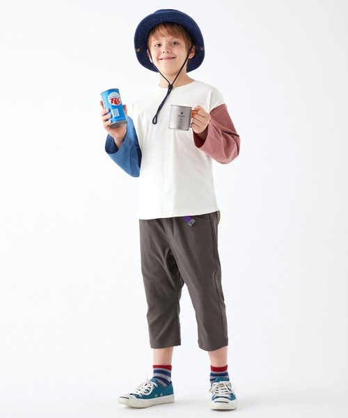 KRIFF MAYER Kid's Collection（クリフメイヤーキッズコレクション）の「伸びメッシュクロップド（その他パンツ・キッズ・ベージュ/チャコール/ネイビー/グリーン・120/130/140/150/160/170）」の11枚目の写真