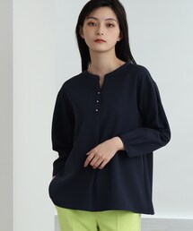 INDIVI | 【イージーケア/SETUP可能】Aラインプルオーバーブラウス(シャツ/ブラウス)