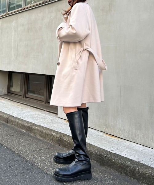 INGNI（イング）の「ミディ丈ダブルコート（その他アウター・レディース・チャコールグレー/アイボリー・M）」の10枚目の写真