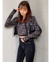 GYDA | GG TILE PATTERN ニットカーディガン(カーディガン/ボレロ)