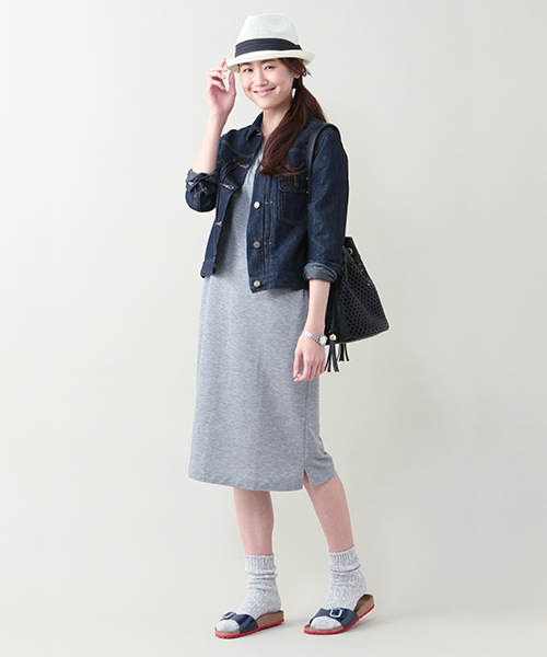 Elforbr エルフォーブル の テンセルキュプラ裏毛ミドルワンピース ワンピース Wear