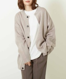 ★Bling leads★2wayクルーネックモヘアタッチカーディガン