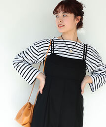 Ray BEAMS | Ray BEAMS / ボーダー ロングスリーブ ワイド Tシャツ(Tシャツ/カットソー)