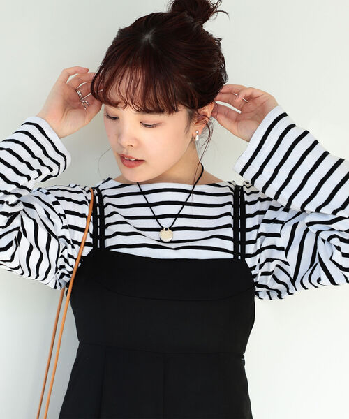 RayBEAMS/ボーダーロングスリーブワイドTシャツ