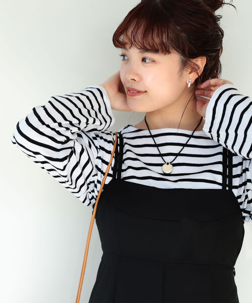 RayBEAMS/ボーダーロングスリーブワイドTシャツ