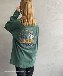 [UCLA/ユーシーエルエー] サークルロゴ バック刺繍デザイン ビックシルエットロンT