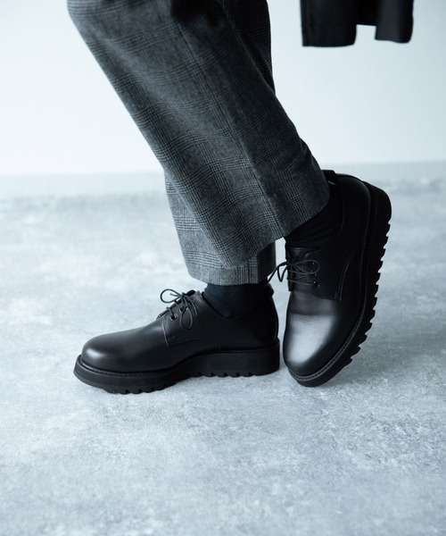 HARE（ハレ）の「シャークソールダービーシューズ(HARE)（ドレスシューズ・メンズ・ブラック・SMALL/MEDIUM/LARGE）」の7枚目の写真