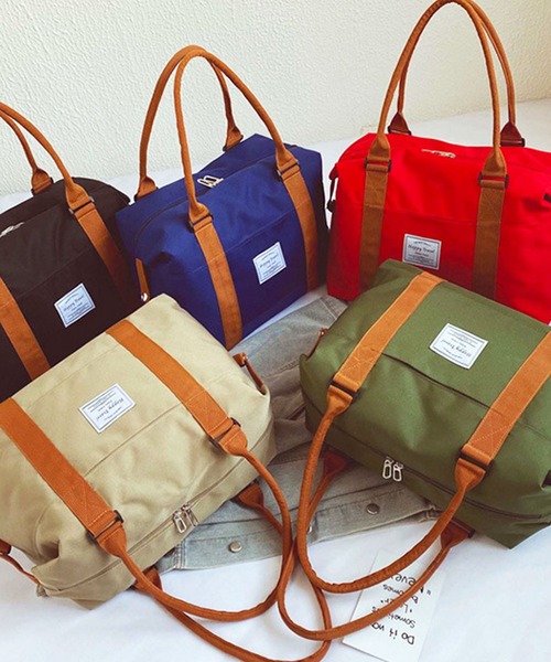 florist（フローリスト）の「【2size展開】【軽量/ユニセックス】大容量キャンバスボストンバッグ/トラベルバッグ/ジムバッグ（ボストンバッグ・レディース・ベージュ系1/ベージュ系2/グリーン系1/グリーン系2/ネイビー系1/ネイビー系2/レッド系1/レッド系2/ブラック系1/ブラック系2・L/M）」の21枚目の写真