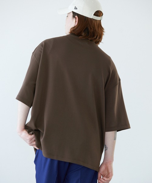 EMMA CLOTHES(エマクローズ)の「ドレープポンチ ルーズベーシックS/Sカットソー EMMA CLOTHES(Tシャツ/カットソー・メンズ・ホワイト/ライトグレー/ダークブラウン/ブラック/ライトイエロー・M/L)」の9枚目の写真