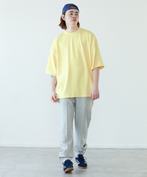 EMMA CLOTHES(エマクローズ)の「ドレープポンチ ルーズベーシックS/Sカットソー EMMA CLOTHES(Tシャツ/カットソー・メンズ・ホワイト/ライトグレー/ダークブラウン/ブラック/ライトイエロー・M/L)」の11枚目の写真