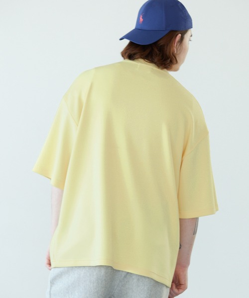EMMA CLOTHES(エマクローズ)の「ドレープポンチ ルーズベーシックS/Sカットソー EMMA CLOTHES(Tシャツ/カットソー・メンズ・ホワイト/ライトグレー/ダークブラウン/ブラック/ライトイエロー・M/L)」の14枚目の写真