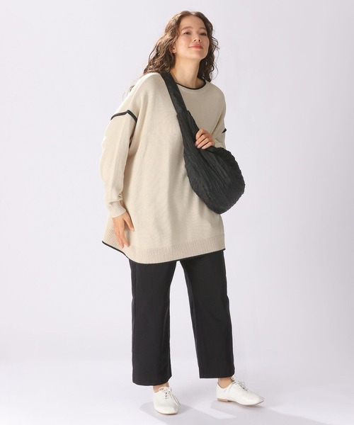 niko and...(ニコアンド)の「パイピングBIGニットプルオーバー(ニット/セーター・レディース・ネイビー/オフホワイト/ブルー/アイボリー・FREE)」の5枚目の写真