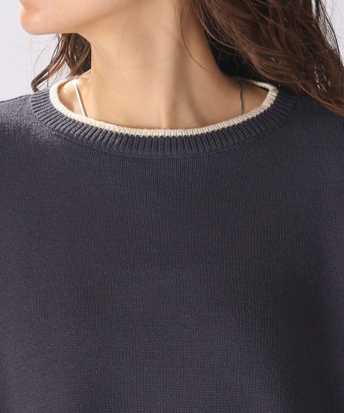 niko and...(ニコアンド)の「パイピングBIGニットプルオーバー(ニット/セーター・レディース・ネイビー/オフホワイト/ブルー/アイボリー・FREE)」の15枚目の写真