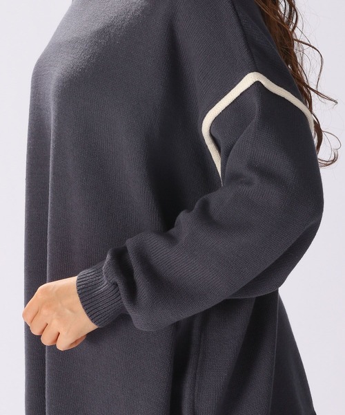 niko and（ニコアンド）の「パイピングBIGニットプルオーバー