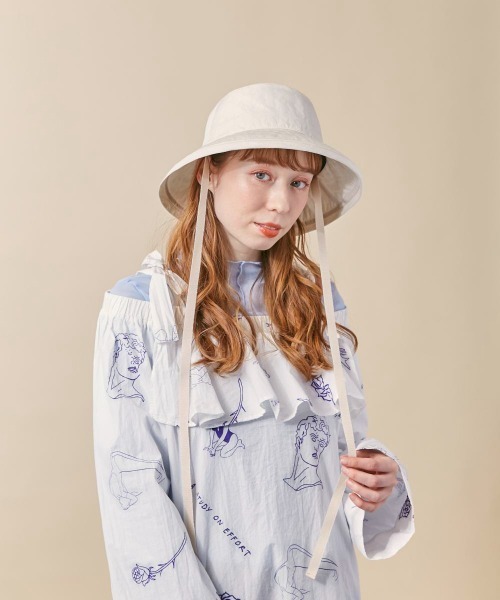 kaorinomori(カオリノモリ)の「kaorinomori ブランイルハット(ハット・レディース・ホワイト/ライトグリーン・M/57.5cm)」の2枚目の写真