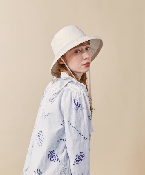 kaorinomori(カオリノモリ)の「kaorinomori ブランイルハット(ハット・レディース・ホワイト/ライトグリーン・M/57.5cm)」の8枚目の写真