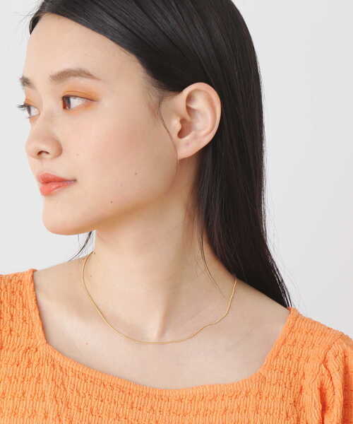 N.（N. Natural Beauty Basic）（エヌエヌナチュラルビューティーベーシック）の「スネークチェーンショートネックレス（ネックレス・レディース・シルバー/ゴールド・FREE）」の2枚目の写真