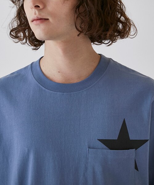 tk.TAKEO KIKUCHI（ティーケータケオキクチ）の「スタープリント半袖Tシャツ（Tシャツ/カットソー・メンズ・ホワイト/ダークグリーン/ネイビー/ブラック/ブルー・03/01/04/02）」の10枚目の写真