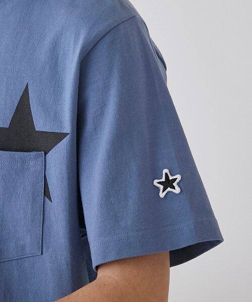 tk.TAKEO KIKUCHI（ティーケータケオキクチ）の「スタープリント半袖Tシャツ（Tシャツ/カットソー・メンズ・ホワイト/ダークグリーン/ネイビー/ブラック/ブルー・03/01/04/02）」の11枚目の写真