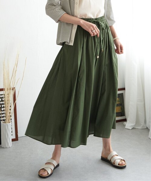 ikka（イッカ）の「コットンボリュームスカーチョ（その他パンツ・レディース・チャコールグレー/オレンジ/イエロー/ダークグリーン/ブルー・S/M/L）」の3枚目の写真