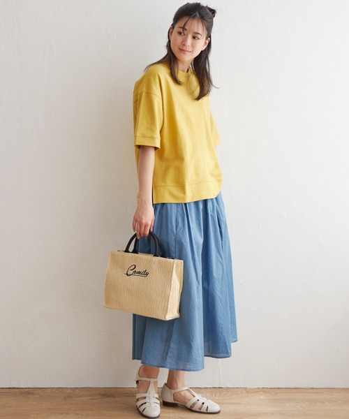 ikka（イッカ）の「コットンボリュームスカーチョ（その他パンツ・レディース・チャコールグレー/オレンジ/イエロー/ダークグリーン/ブルー・S/M/L）」の12枚目の写真