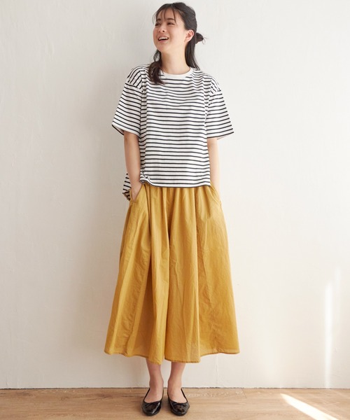 ikka（イッカ）の「コットンボリュームスカーチョ（その他パンツ・レディース・チャコールグレー/オレンジ/イエロー/ダークグリーン/ブルー・S/M/L）」の19枚目の写真