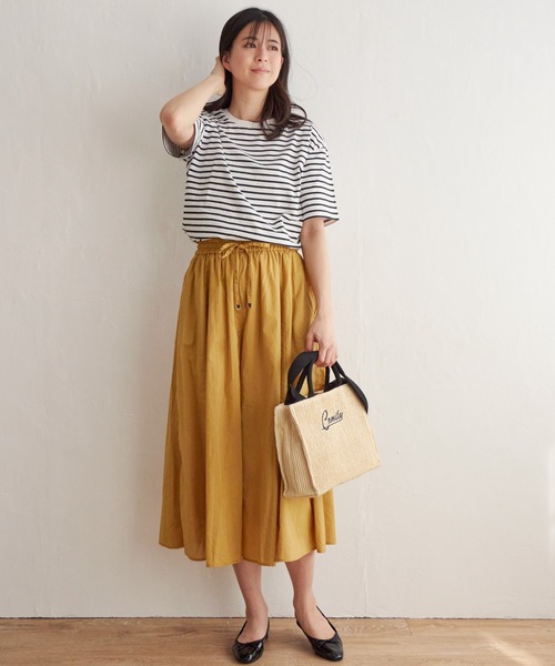 ikka（イッカ）の「コットンボリュームスカーチョ（その他パンツ・レディース・チャコールグレー/オレンジ/イエロー/ダークグリーン/ブルー・S/M/L）」の14枚目の写真