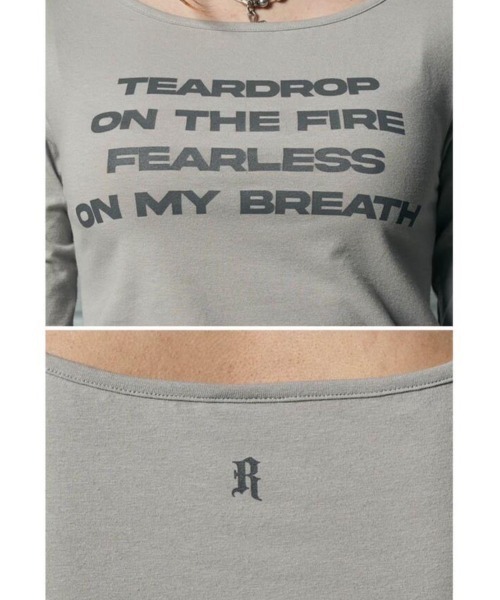 runningHIGH(ランニングハイ)の「【runningHIGH】 LETTERING SLIM L/S TEE / 【ランニングハイ】レタリングロゴプリント長袖Tシャツ(Tシャツ/カットソー・レディース・ブラック/ホワイト/グレー/チャコールグレー/ブラウン/ライトパープル・ONE SIZE)」の18枚目の写真
