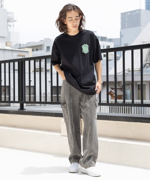 PBLIM（ページボーイリム）の「PAGEBOYLIM/デニムカーゴパンツ（デニムパンツ・レディース・ブラック/ブルー・MEDIUM/LARGE）」の10枚目の写真