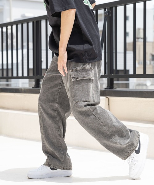 PBLIM（ページボーイリム）の「PAGEBOYLIM/デニムカーゴパンツ（デニムパンツ・レディース・ブラック/ブルー・MEDIUM/LARGE）」の13枚目の写真