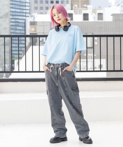 PBLIM（ページボーイリム）の「PAGEBOYLIM/デニムカーゴパンツ（デニムパンツ・レディース・ブラック/ブルー・MEDIUM/LARGE）」の20枚目の写真