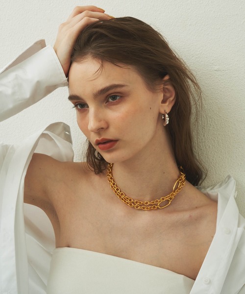 loni（ロニ）の「Link chain pearl necklace/マルチウェイチェーンパールネックレス（ネックレス・レディース・シルバー/ゴールド・FREE）」の11枚目の写真