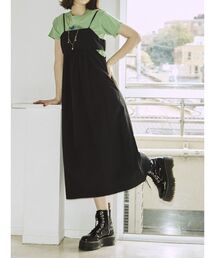 サイドカットアウトキャミワンピース