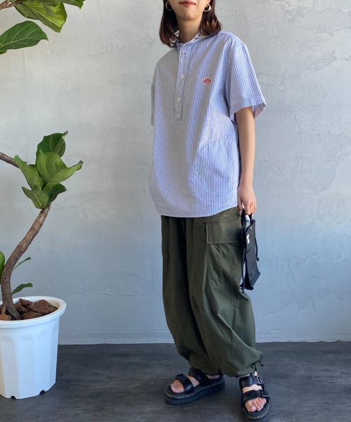 DANTON（ダントン）の「[DANTON/ダントン] ラウンドカラー プルオーバーオックスフォードシャツ（シャツ/ブラウス・レディース・ブラック/ネイビー・42/38/40）」の2枚目の写真