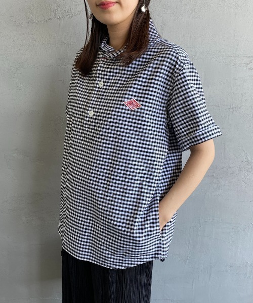 DANTON（ダントン）の「[DANTON/ダントン] ラウンドカラー プルオーバーオックスフォードシャツ（シャツ/ブラウス・レディース・ブラック/ネイビー・42/38/40）」の5枚目の写真
