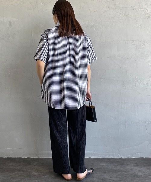 DANTON（ダントン）の「[DANTON/ダントン] ラウンドカラー プルオーバーオックスフォードシャツ（シャツ/ブラウス・レディース・ブラック/ネイビー・42/38/40）」の13枚目の写真