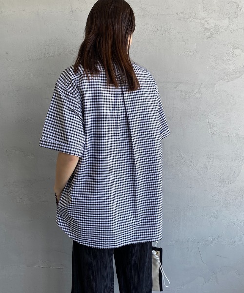 DANTON（ダントン）の「[DANTON/ダントン] ラウンドカラー プルオーバーオックスフォードシャツ（シャツ/ブラウス・レディース・ブラック/ネイビー・42/38/40）」の16枚目の写真