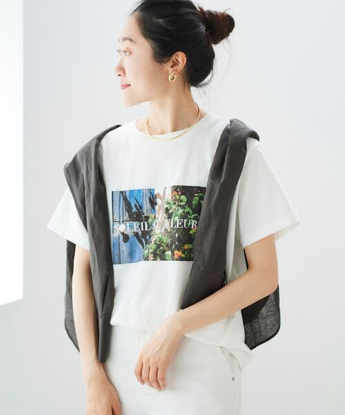 le.coeur blanc（ルクールブラン）の「カラーフォトTシャツ（Tシャツ/カットソー・レディース・A/B・38）」の2枚目の写真