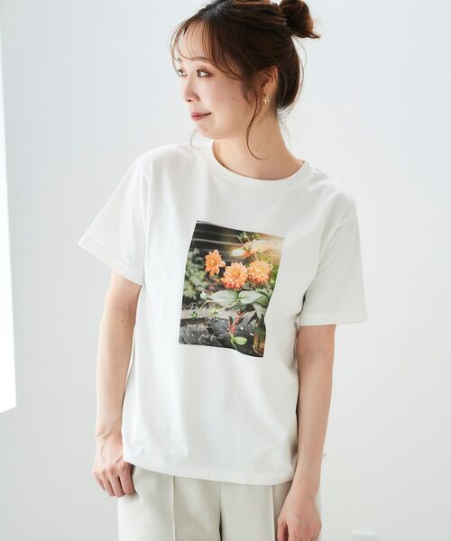 le.coeur blanc（ルクールブラン）の「カラーフォトTシャツ（Tシャツ/カットソー・レディース・A/B・38）」の5枚目の写真